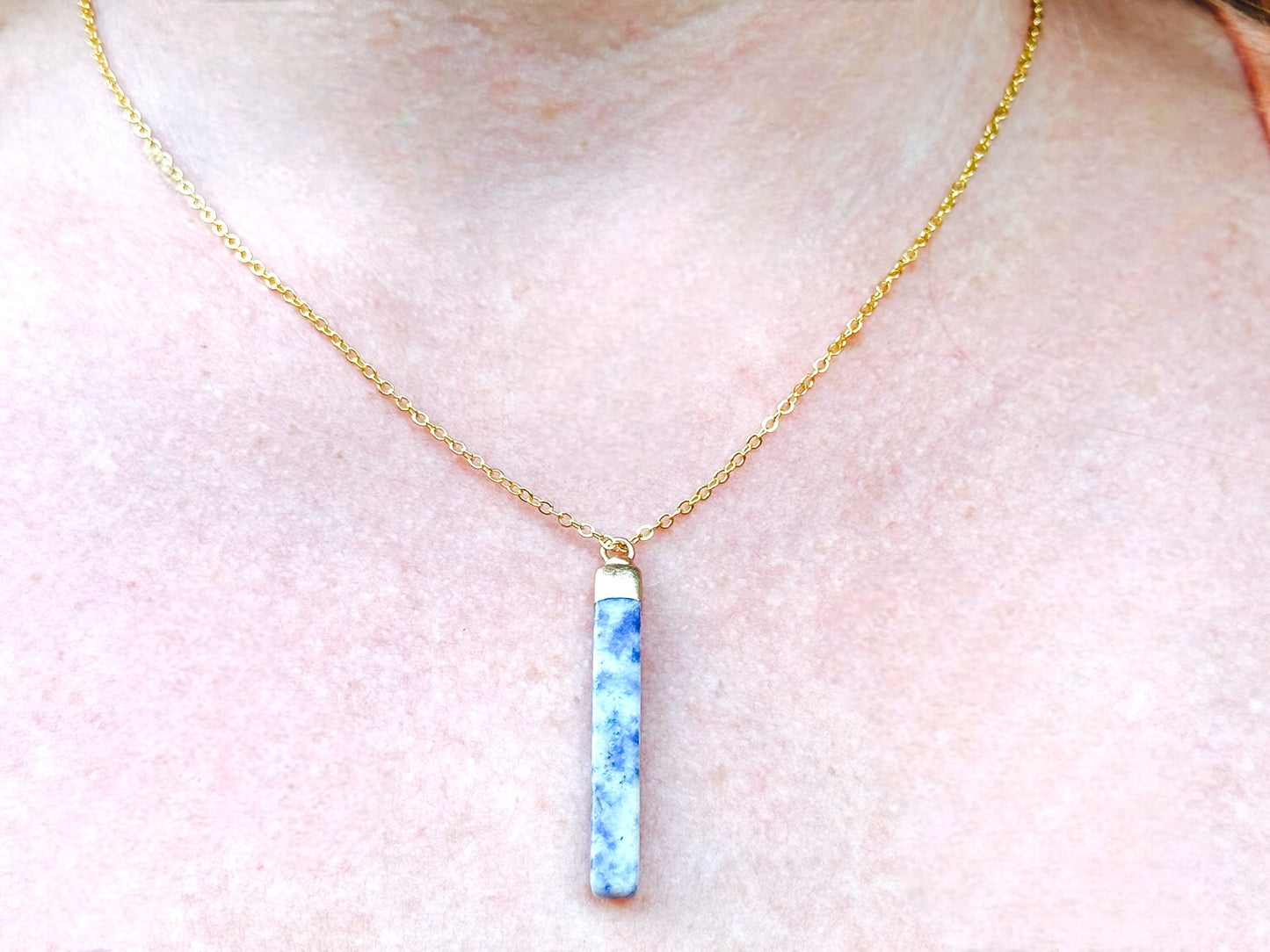 Blue Cheetah Necklace