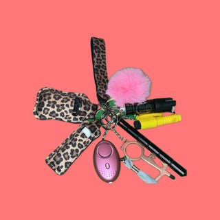 Cheetah Pink Self-Defense Keychain