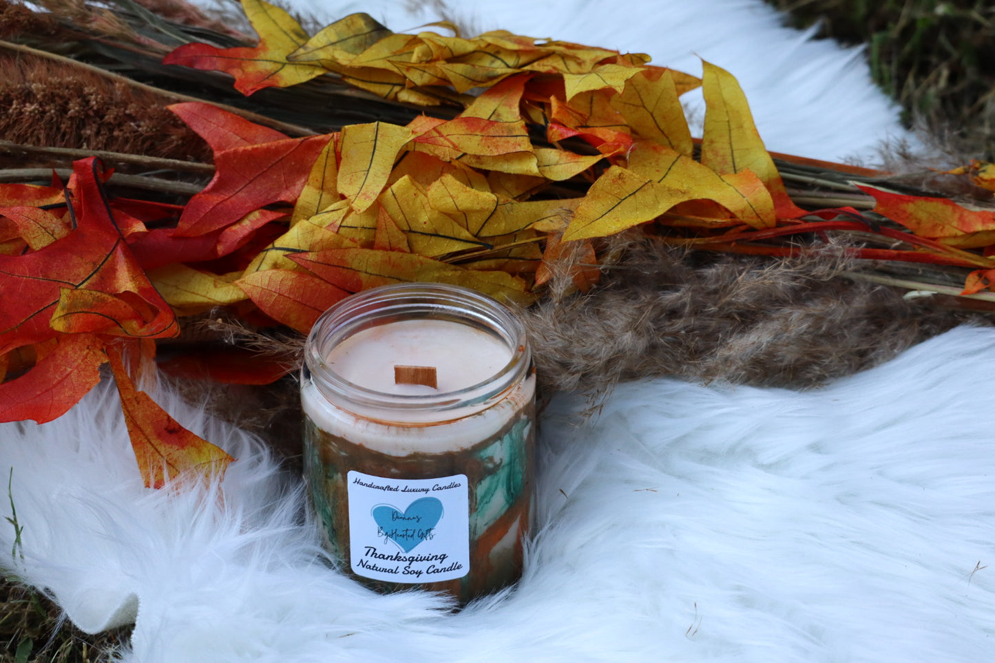 Handcrafted luxury soy candle Thanksgiving