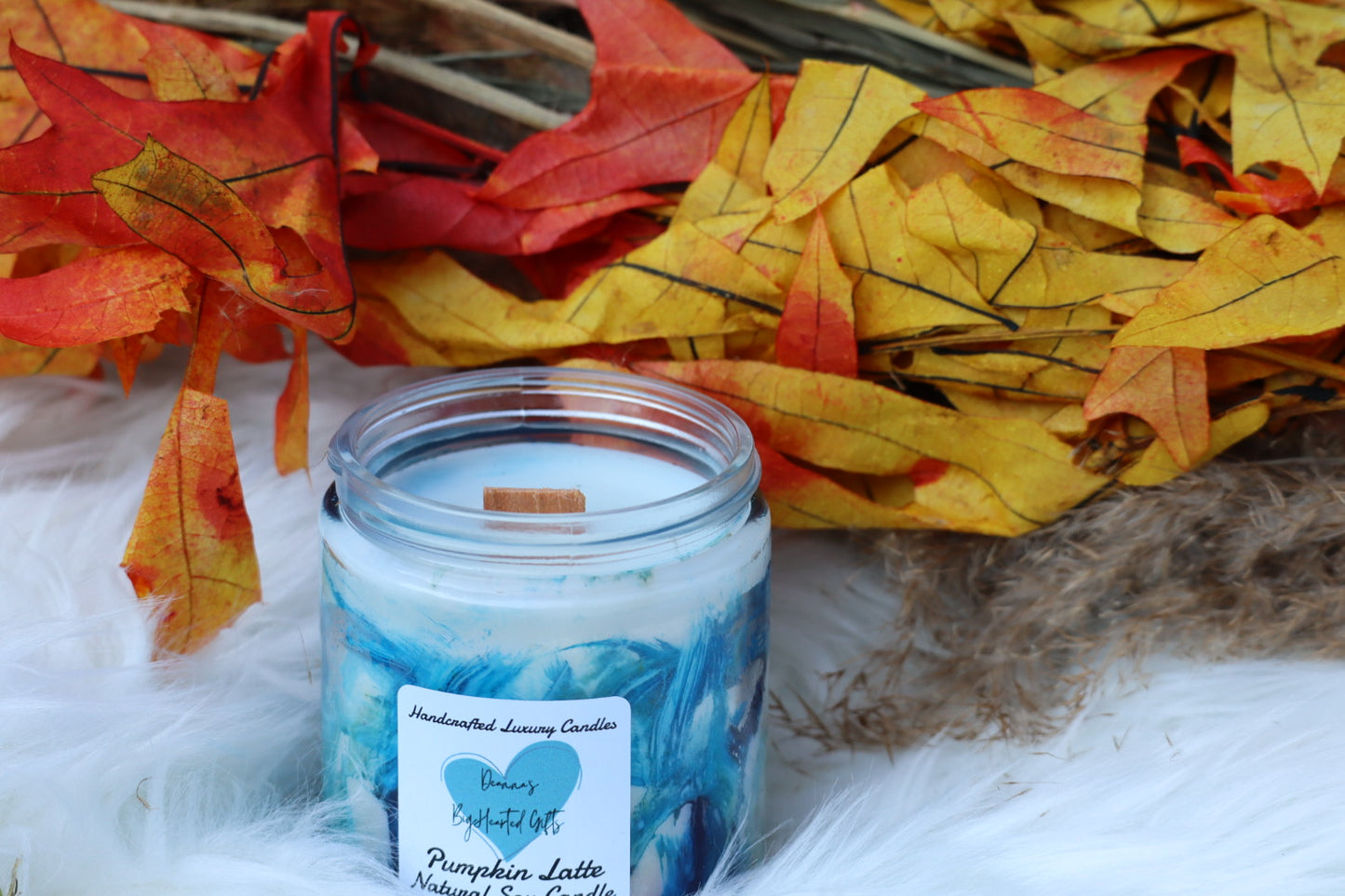 Mountain Leaves Handcrafted Marble Luxury Soy Candle