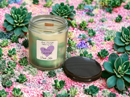 Handcrafted Marble Luxury Soy Candles Dark Kiss