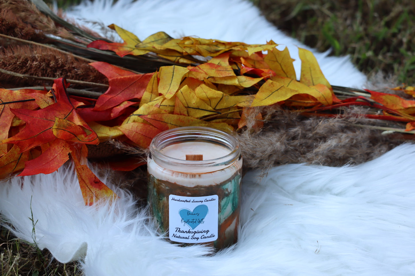 Handcrafted luxury soy candle Thanksgiving