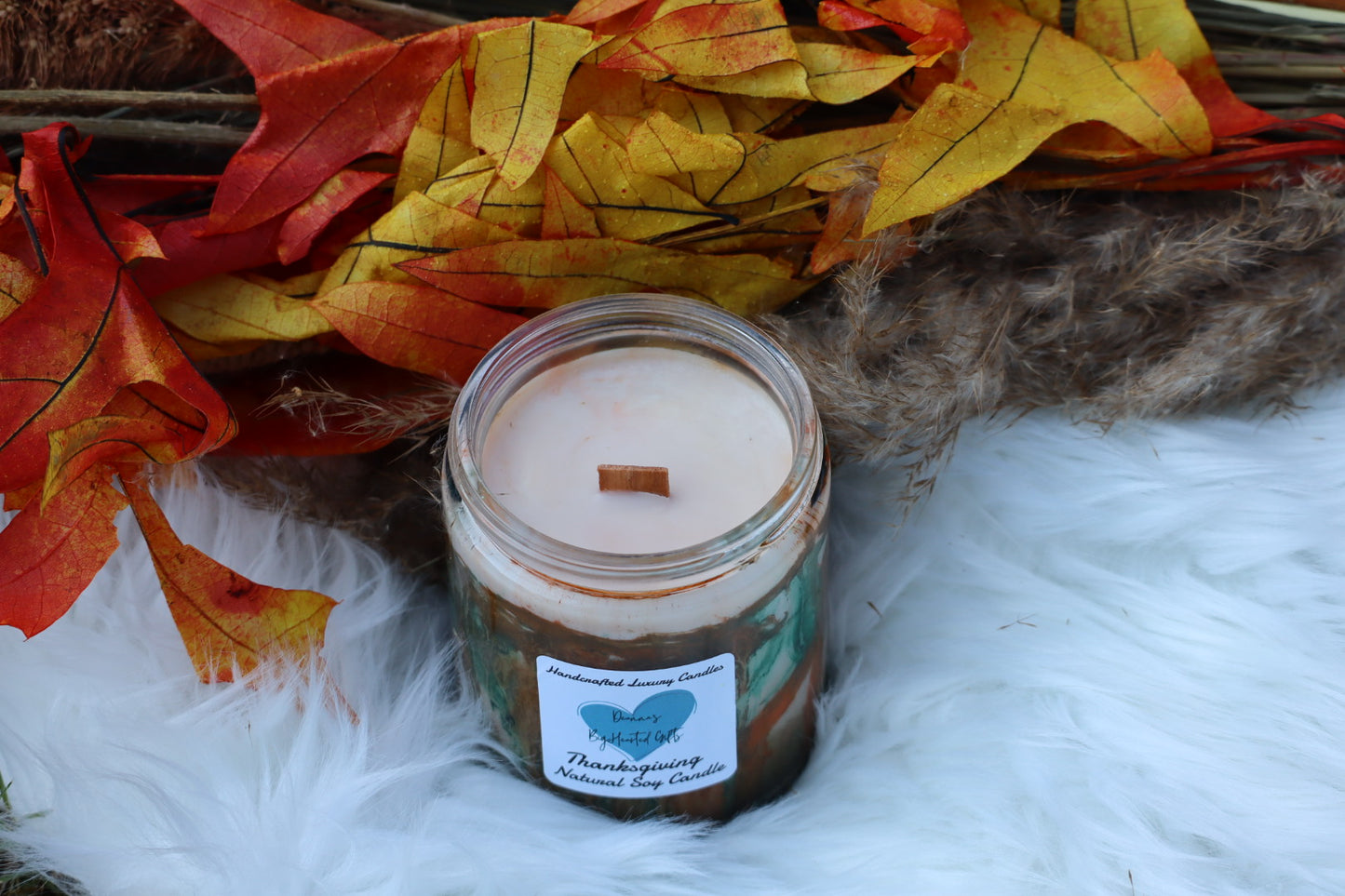 Handcrafted luxury soy candle Thanksgiving