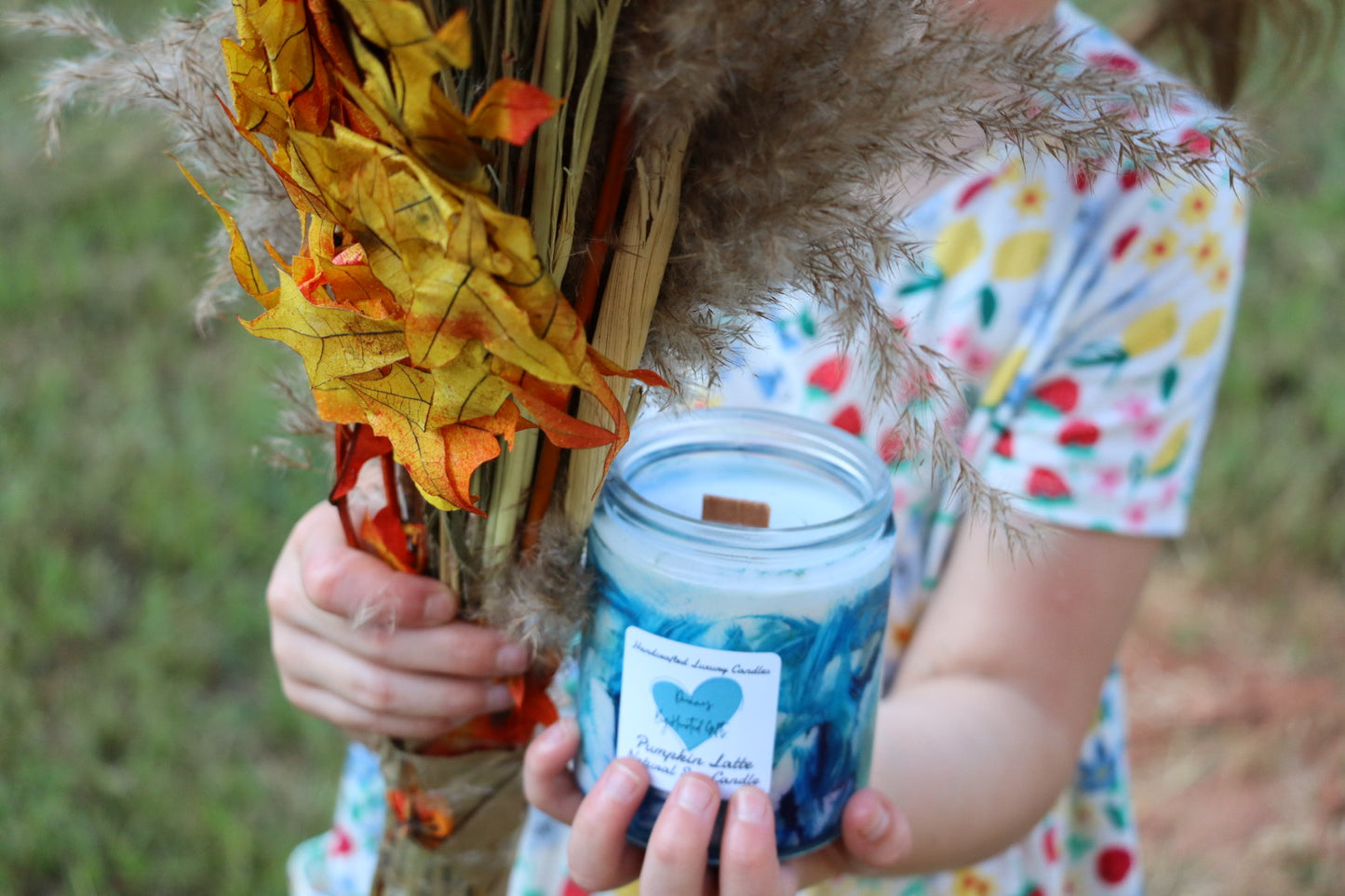 Mountain Leaves Handcrafted Marble Luxury Soy Candle