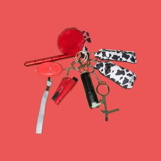 Cow Print Self-Defense Keychain